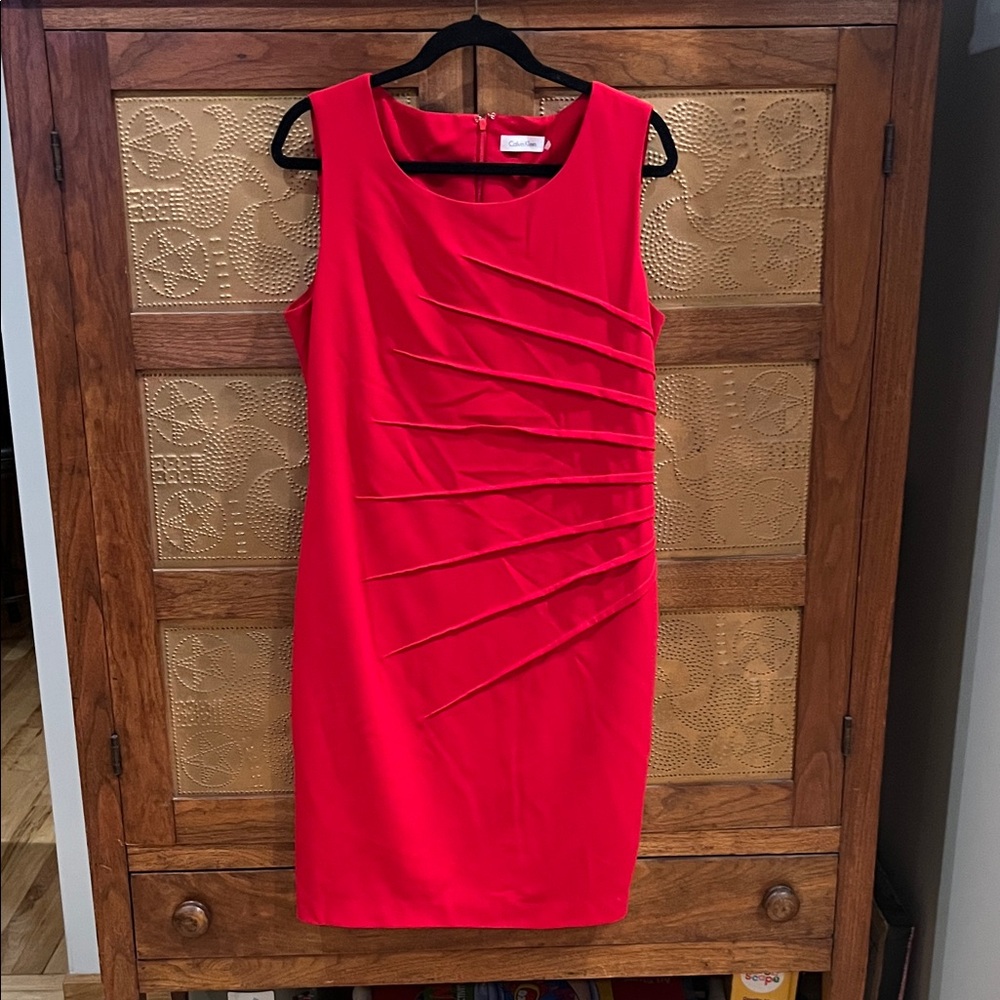 Calvin Klein Vibrant Red Mini Dress